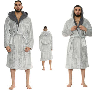 Extra long hooded dressing gown hot sale